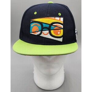 Akademiks Baseball Hat Cap Snap Back Mens One Size Embroidered Black Green